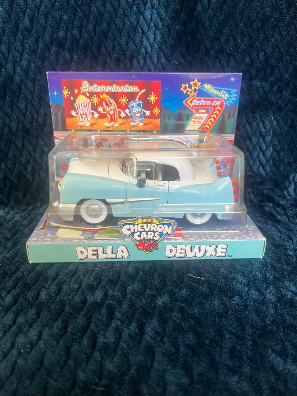 Della Deluxe Kids Toy Car - Light Blue & White